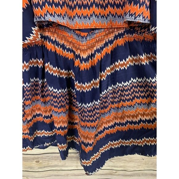 Parker Medium 100% Silk Romper Chevron Print - Picture 7 of 9
